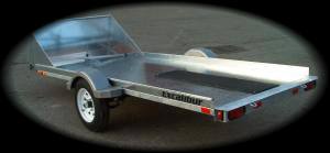10' single snowmobile trailer - tilt & load