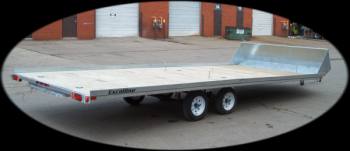 4 place snow snowmobile trailer - galvanized - Excalibur Trailers Ontario Canada