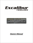 Excalibur Owners Manual