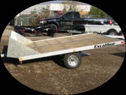 Excalibur 2 bed Snowmobile Trailer - 10' Tilt and load