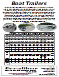 Excalibur Boat Trailer Information